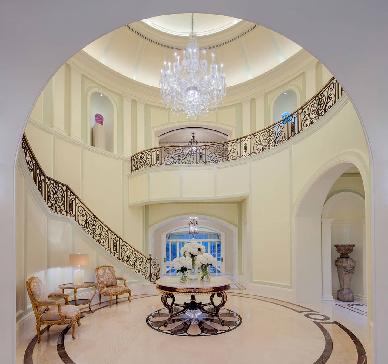 Architecture Photography Dubai: Classical Design of lobby in private Villa, Dubai.