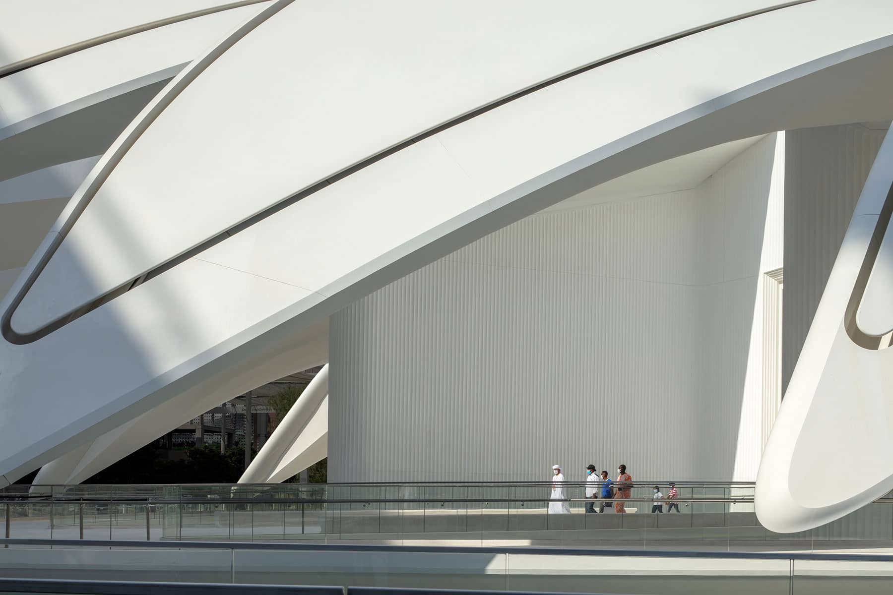 Architecture Photography Dubai: Architectural detail of canopy at the UAE Pavilion, Expo2020, Dubai: Calatrava