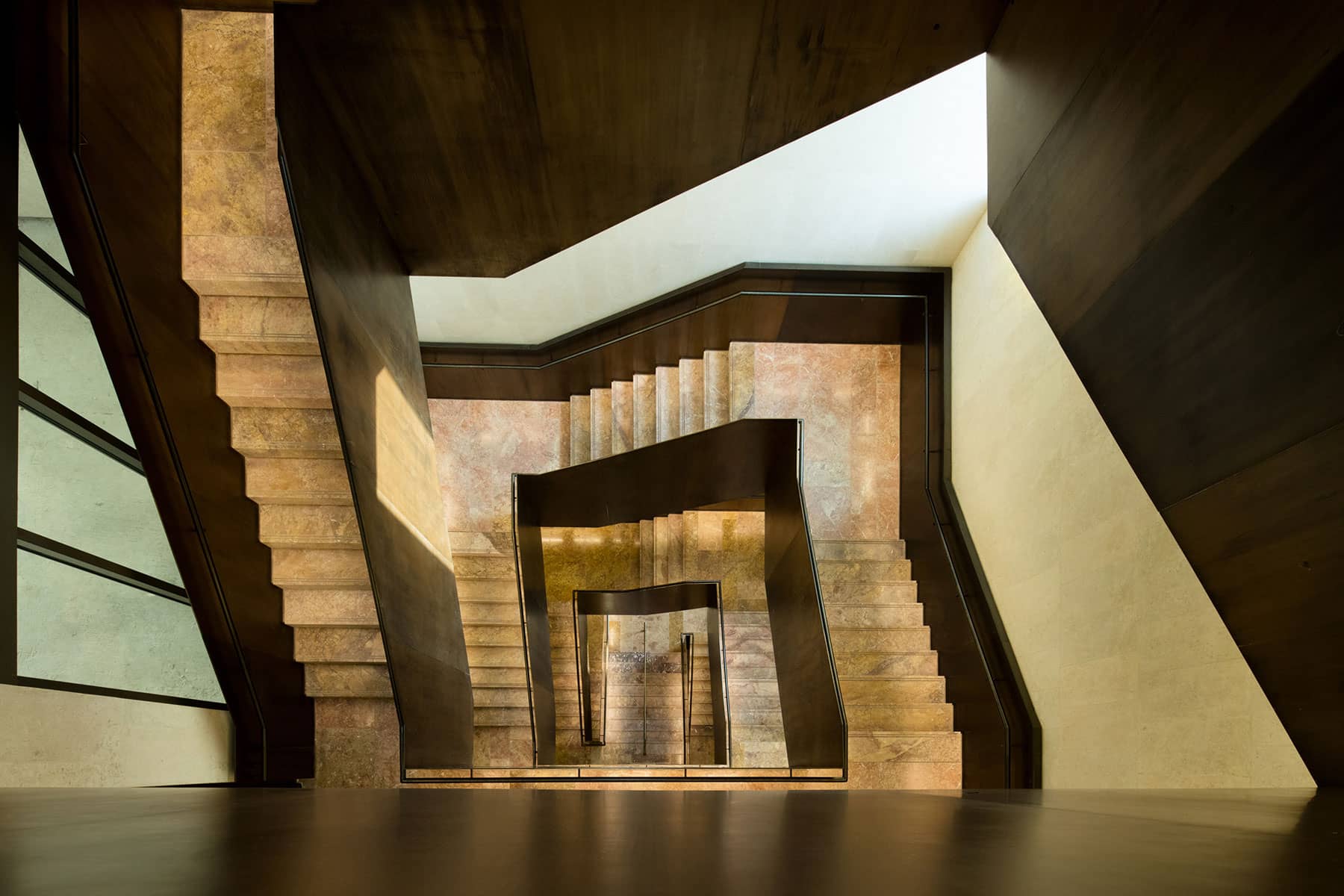 Architecture Photography Qatar: Contemporary stairwell image, Msheireb, Doha, Qatar.