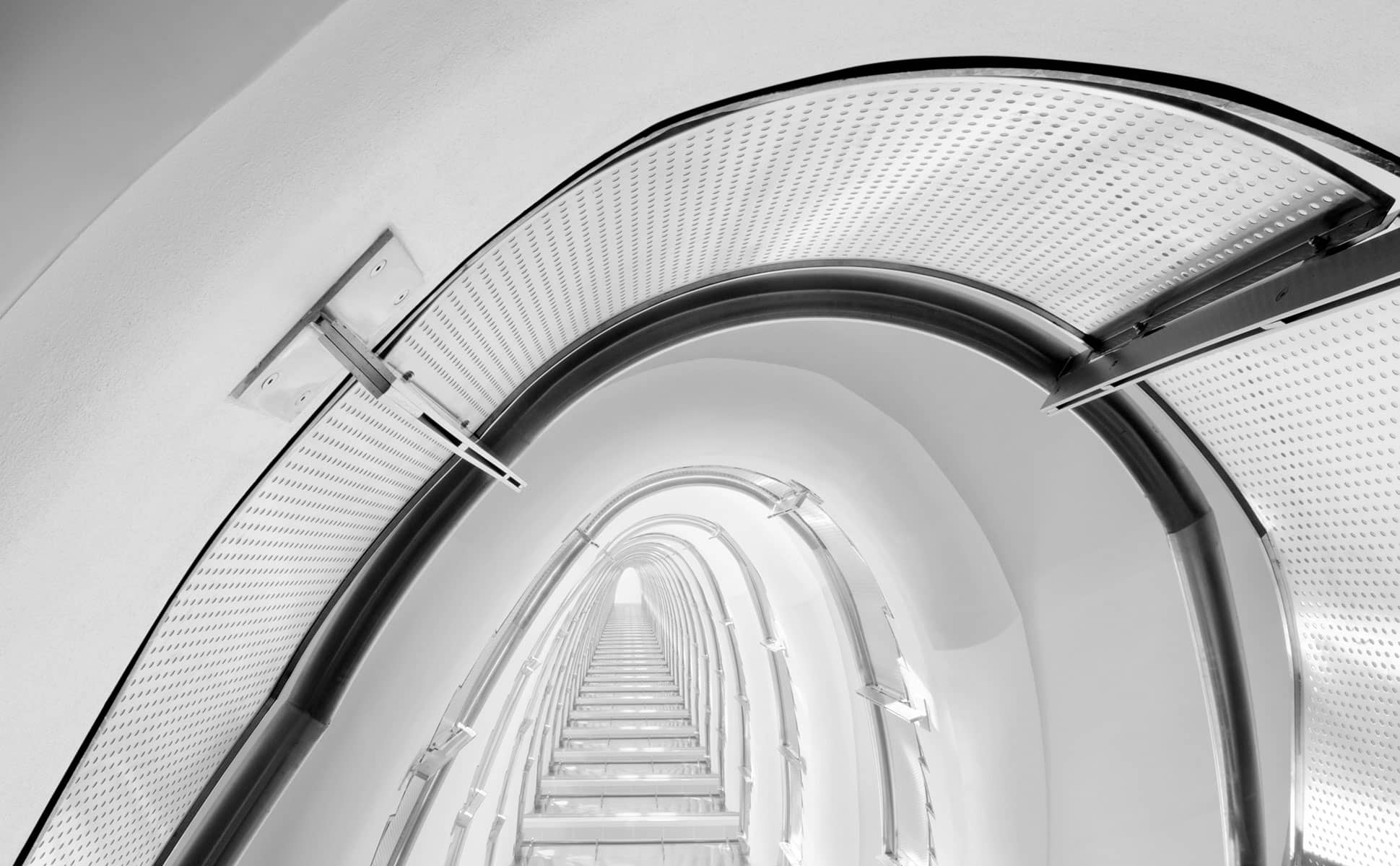 Architecture Photography: Stairwell at ADIA Building Abu Dhabi.