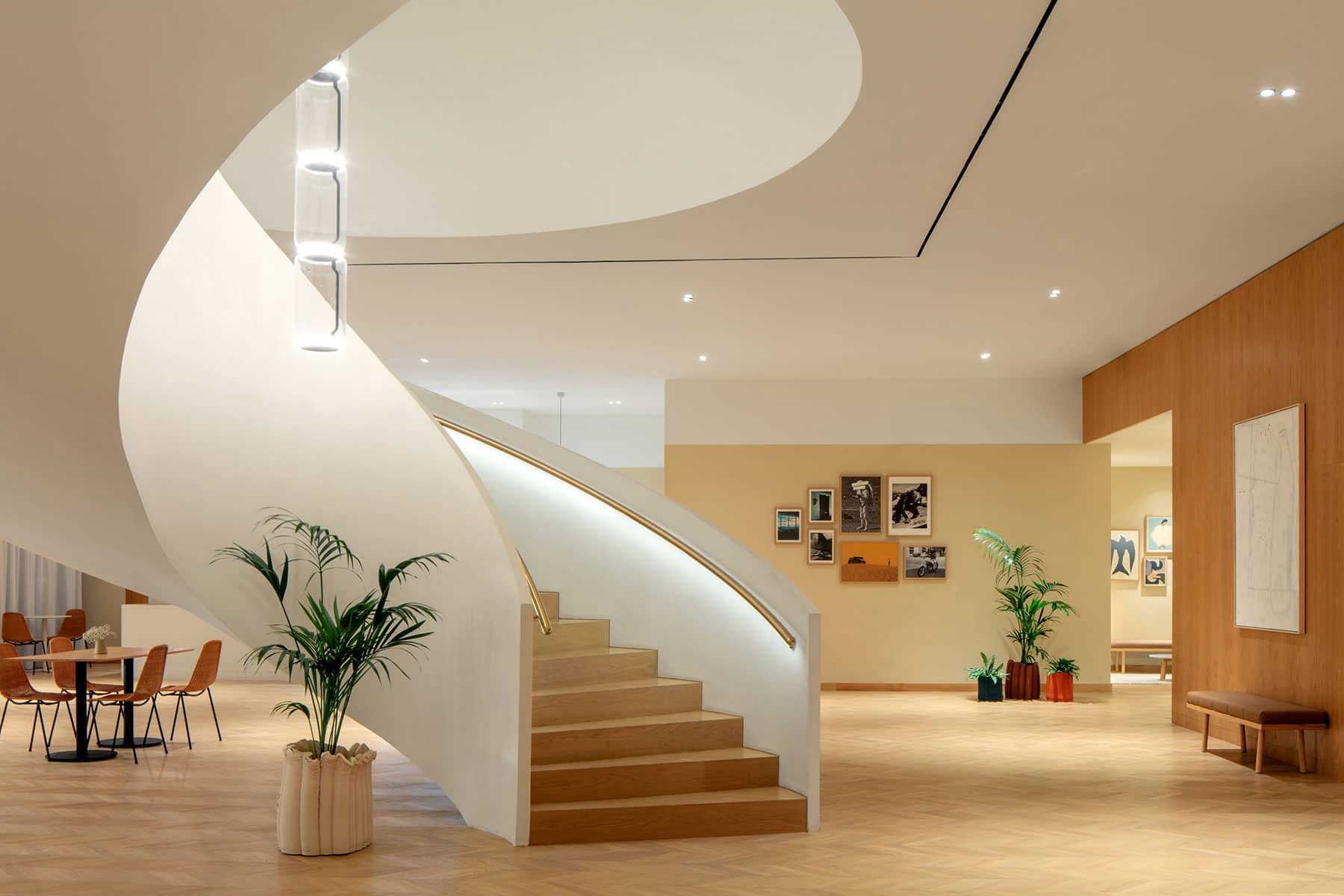 Architecture Photography Dubai: Spiral Staircase at Staybridge Suites, Media City Dubai.