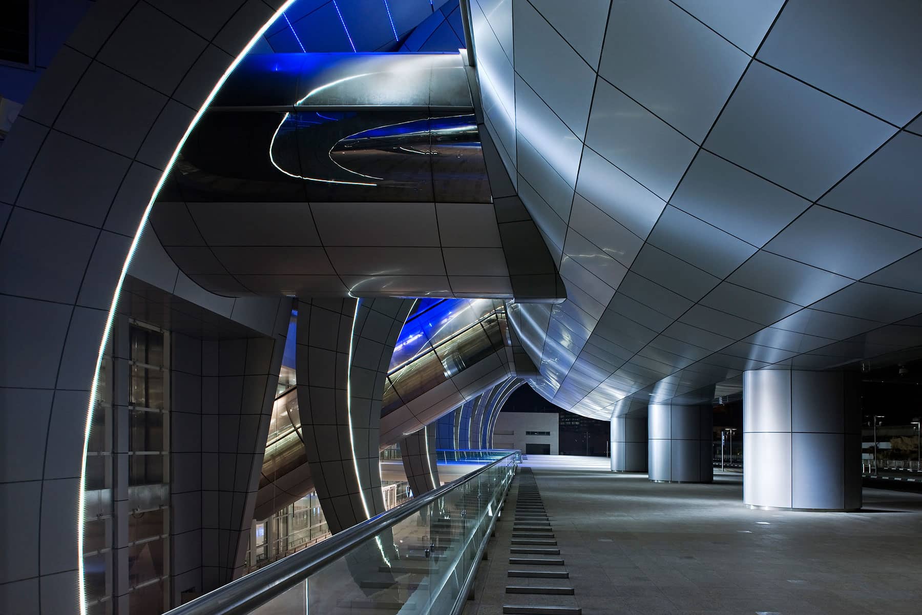 Architecture Photography Dubai: An abstract perspective of Dubai international airport terminal 3.