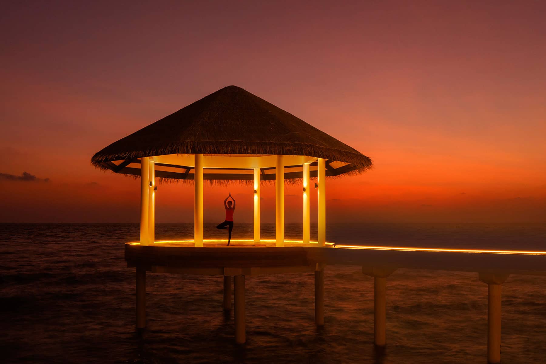 Lifestyle Photography: Yoga at sunrise at Radisson Blu Resort Maldives