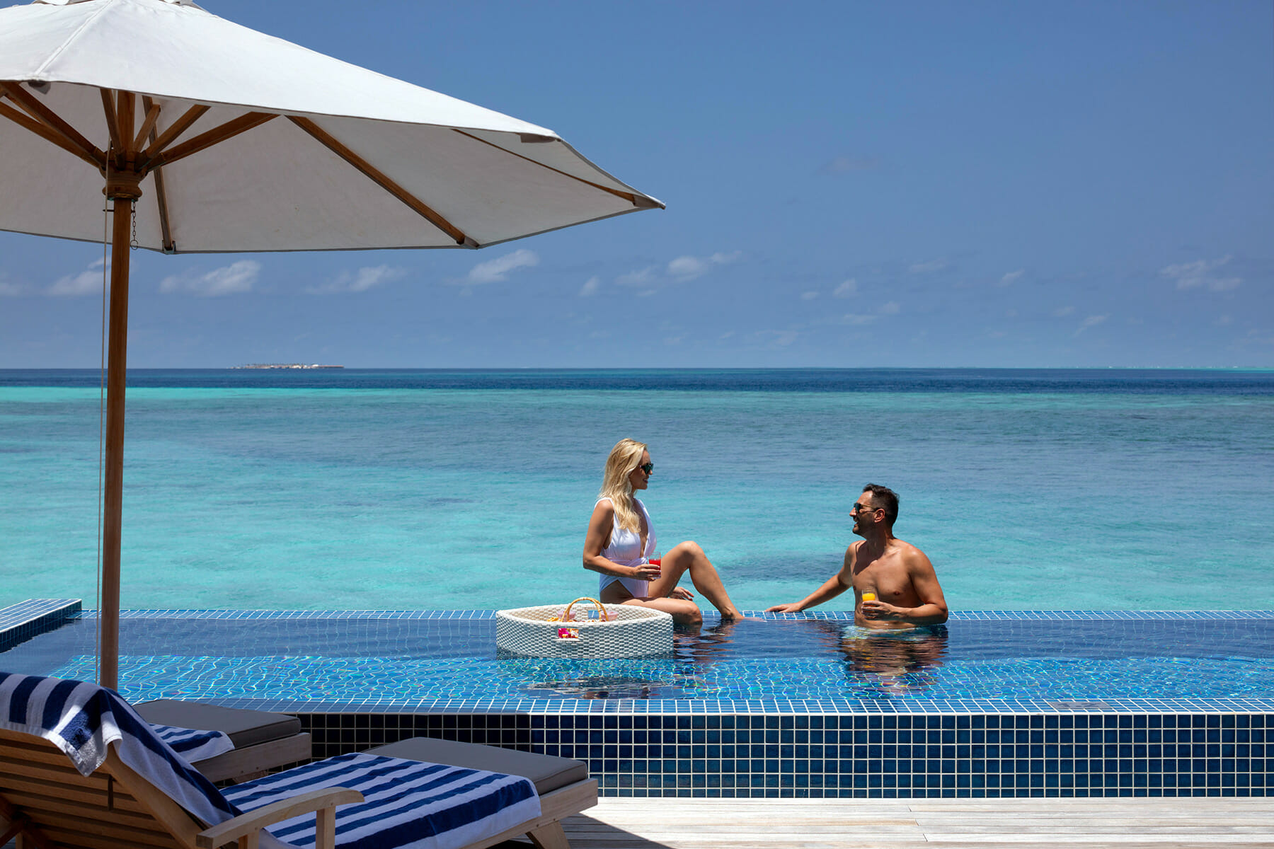 Hospitality Photography: Chilling by the pool Maldives