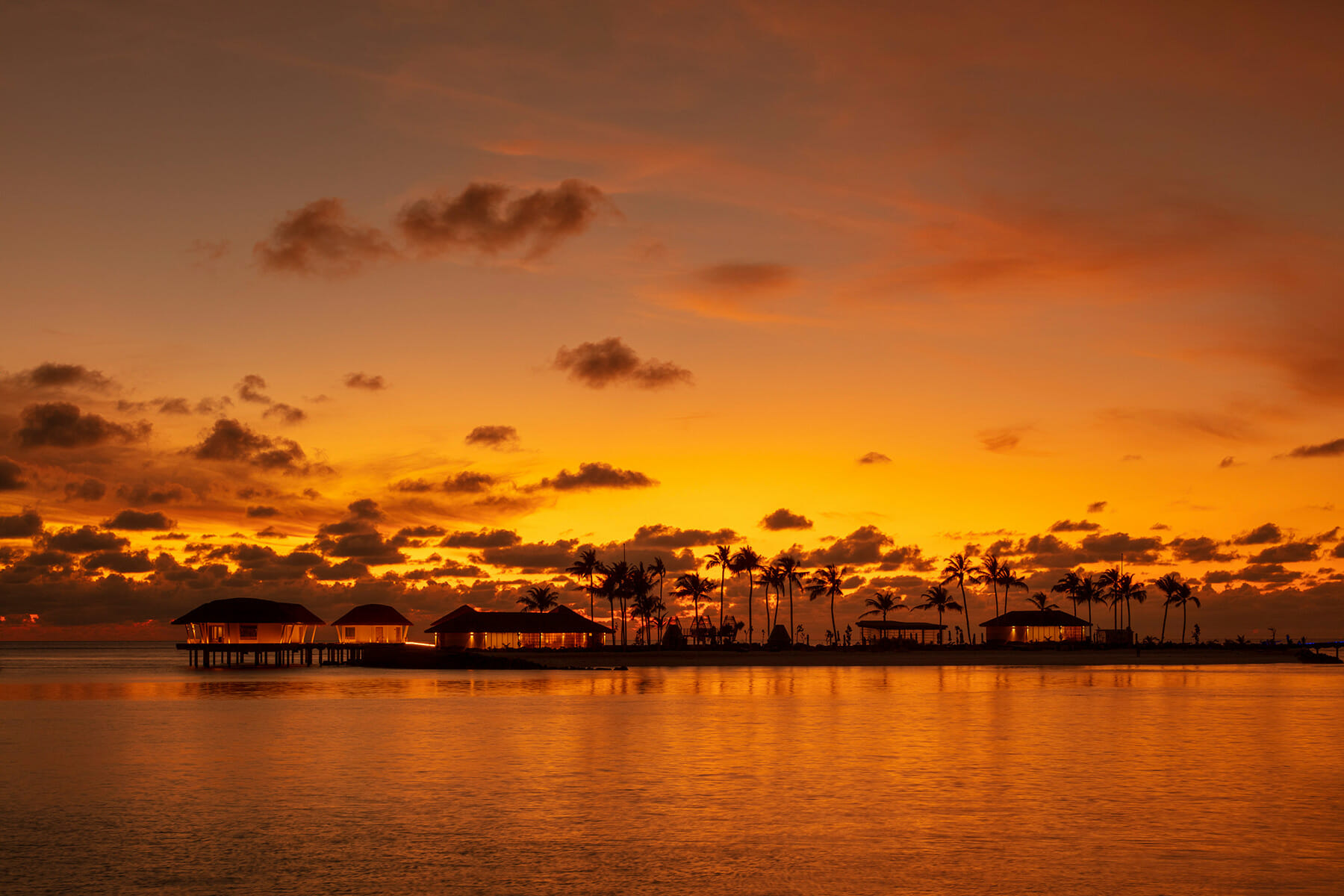 Hospitality Photography: Sunset over Maldives