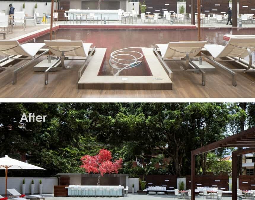 Before and After: Hotel Pool Photography at Dusit D2 Hotel, Nairobi, Kenya