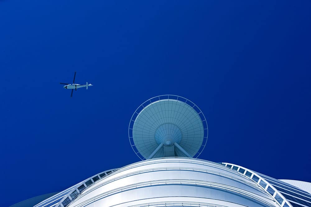 A helicopter departs Burj Al Arab, copyright Gerry O'Leary