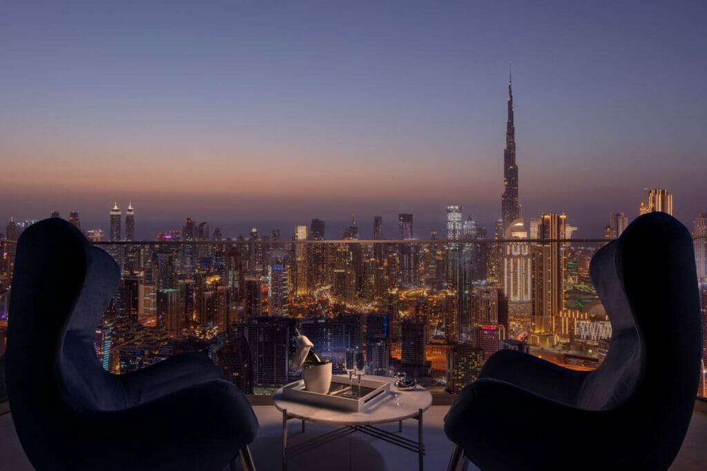The Sky Lobby of SLS Dubai, photographed by Gerry O’Leary