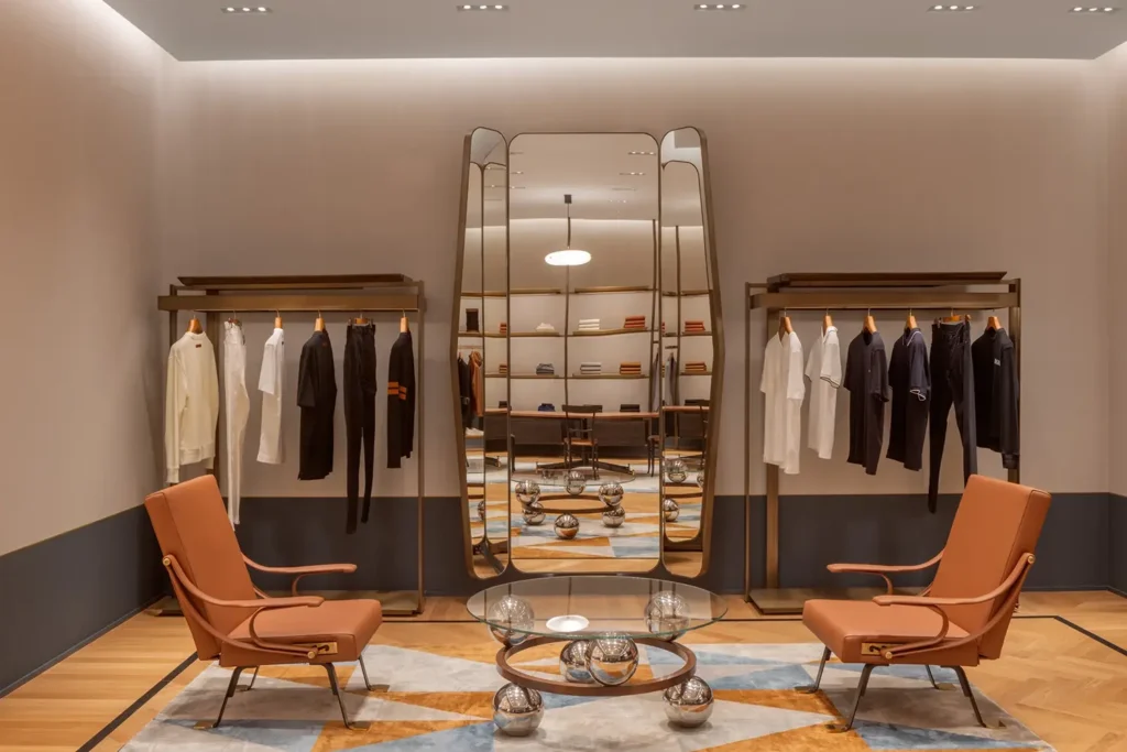 Interior photography of Zegna store by Gerry O’Leary